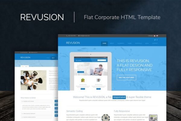 Revusion - Flat Corporate HTML Template