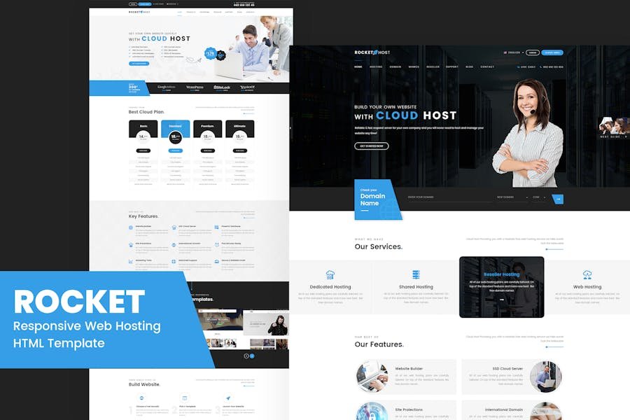 Rocket Hosting HTML Template 1 Rocket Hosting HTML Template