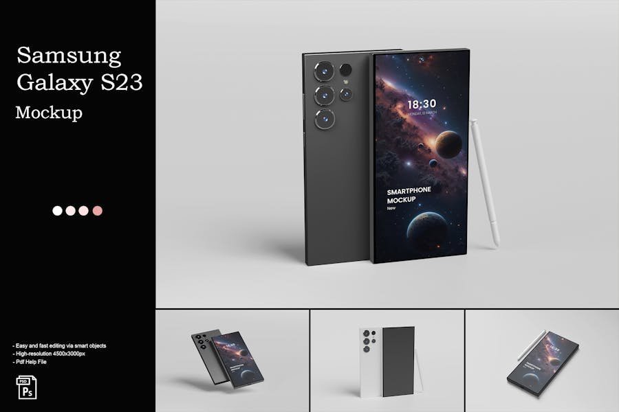 Samsung Galaxy S23 Ultra Mockup 1 Samsung Galaxy S23 Ultra Mockup
