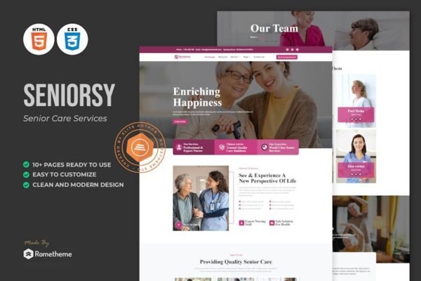 Seniorsy - Senior Care Services HTML Template