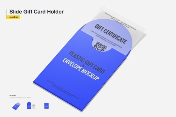 Slide Gift Card Holder Mockup