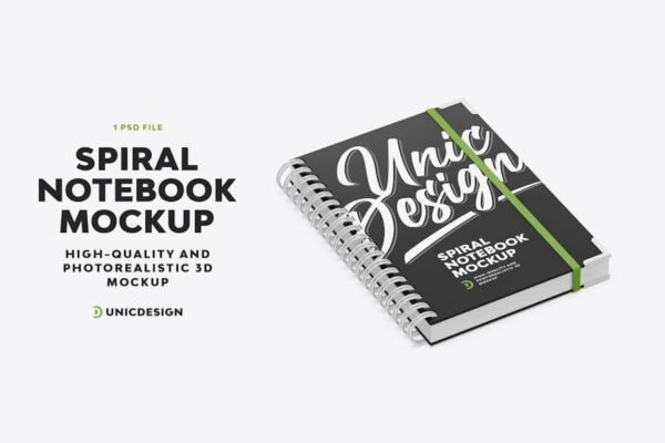 Spiral Notebook Mockup