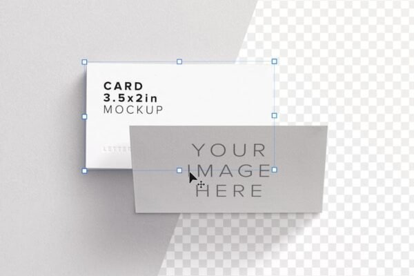 Stack of Business Cards with Tilt Card