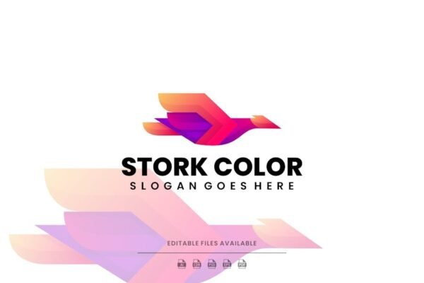 Stork Gradient Colorful Logo