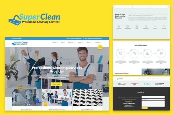 Super Clean - Cleaning Services HTML Template