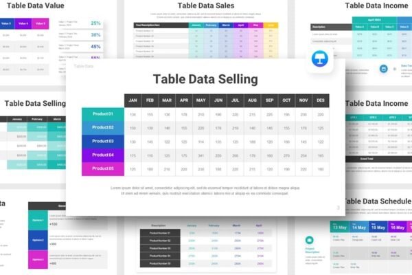 Table Data Keynote Presentation
