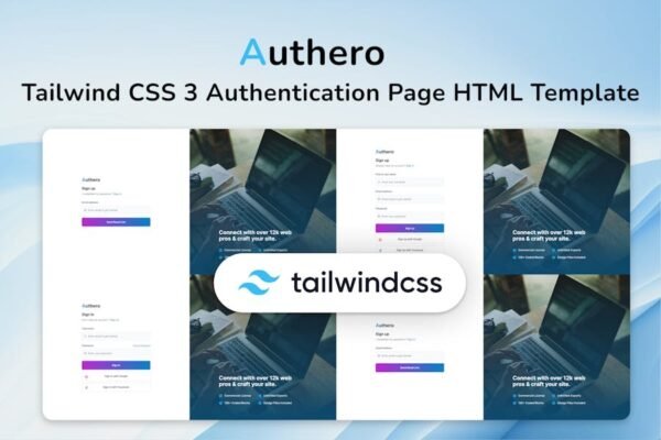 Tailwind CSS Authentication PageTemplate - Authero