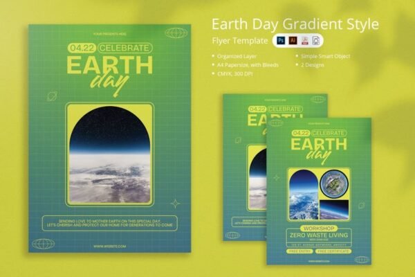 Tanah - Earth Day Gradient Style Flyer