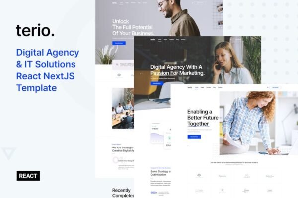 Terio- Digital Agency & IT Services React Template