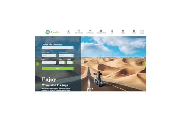 Traveline  Tour & Travel Hotel Booking Template