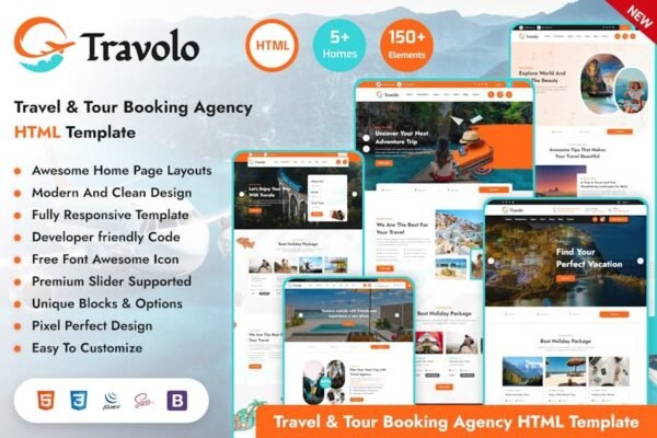 Travolo - Travel Agency Tour Booking HTML Template