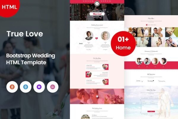 True Love - Bootstrap Wedding Template