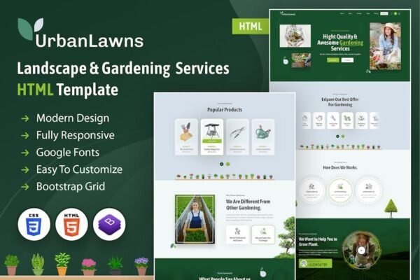 Urban Lawns  Gardening HTML Template