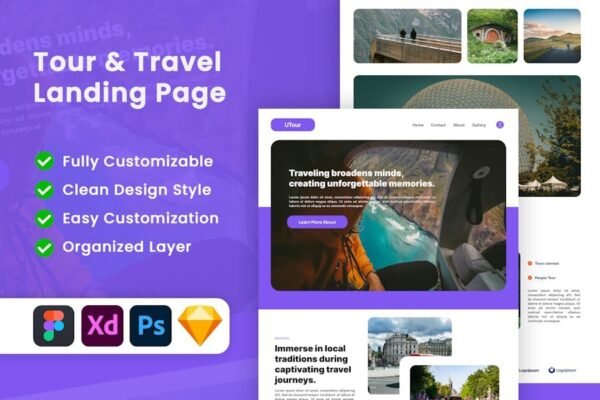 Utour - Tour & Travel Landing Page