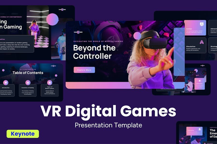 VR Digital Scene - Keynote Template 1 VR Digital Scene - Keynote Template