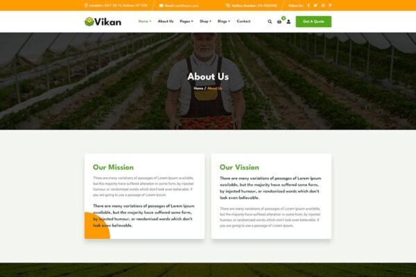 Vikan - Organic Food Store HTML Template