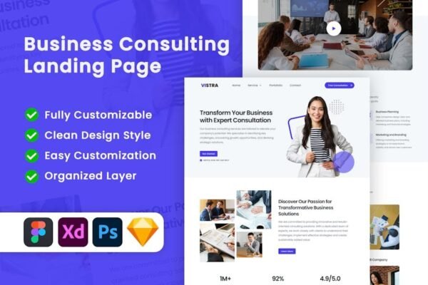 Vistra - Business Consulting Landing Page