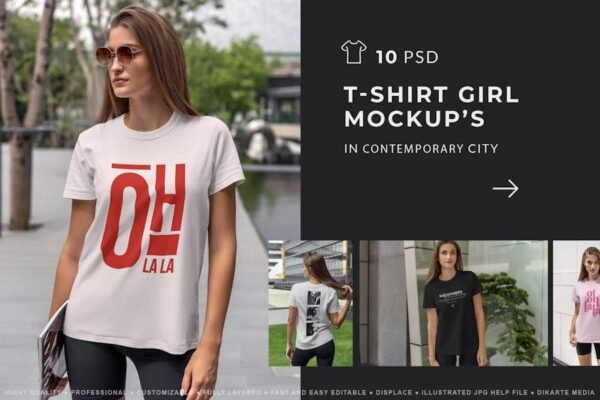 Woman T-Shirt Mockups