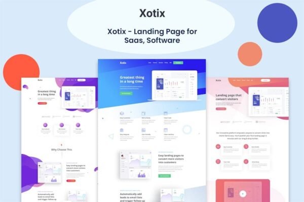 Xotix - Software & Saas Landing Page Template
