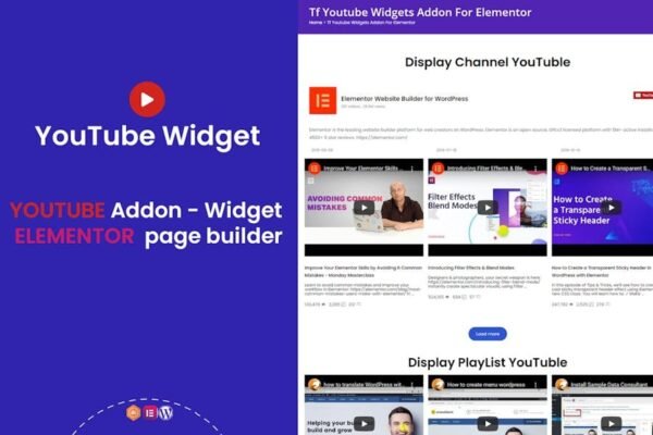 YouTube Widgets - Addon for elementor page builder