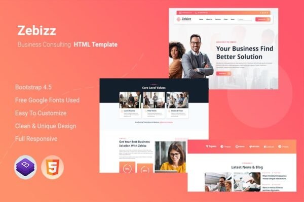 Zebizz - Business Consulting HTML Template