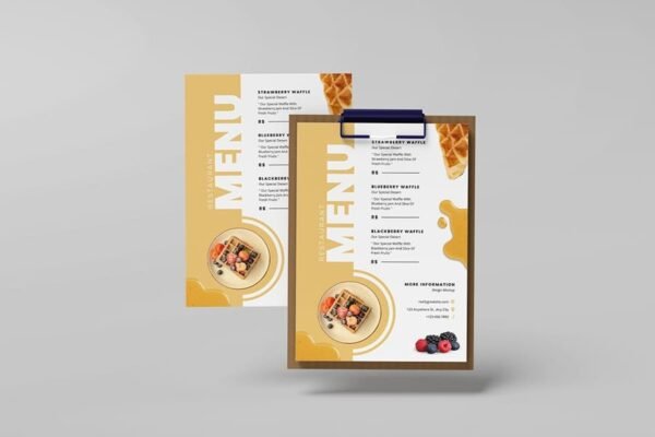 Clipboard Menu Mockup