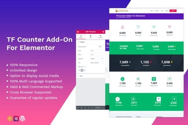 Counter addon - widget for Elementor