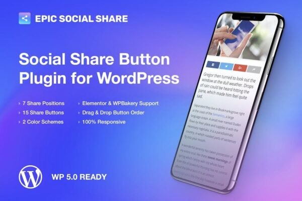 Epic Social Share Button for WordPress