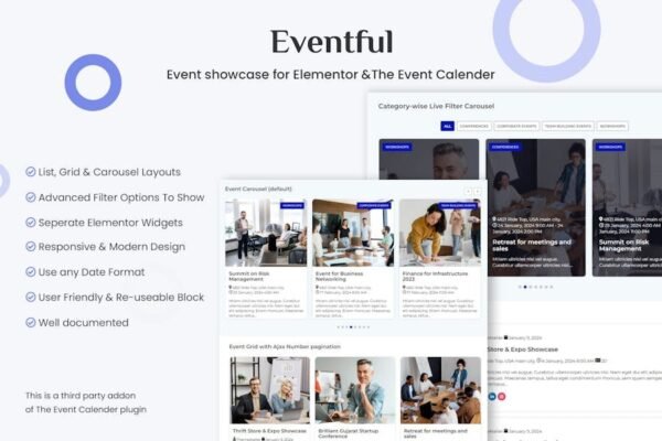 Events Showcase For Elementor And The Events Calen