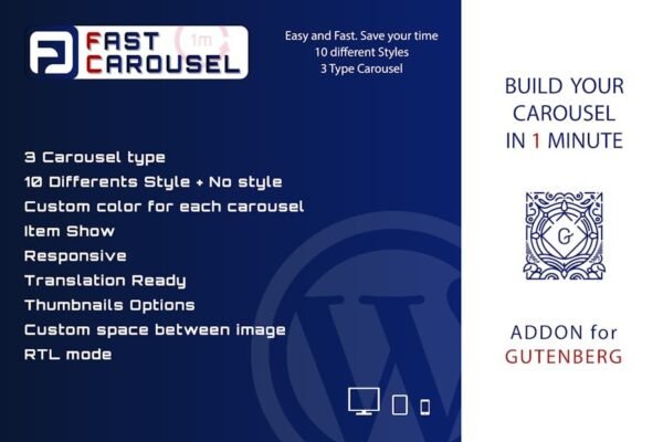 Fast Carousel for Gutenberg - WordPress Plugin