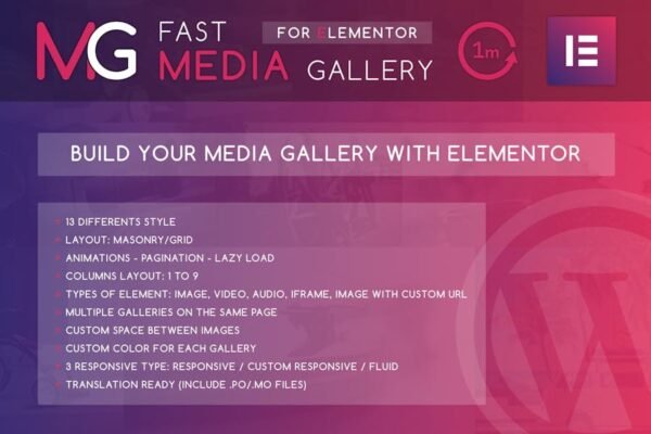 Fast Media Gallery For Elementor WordPress Plugin