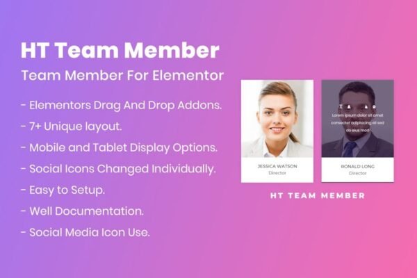 HT Team Member For Elementor