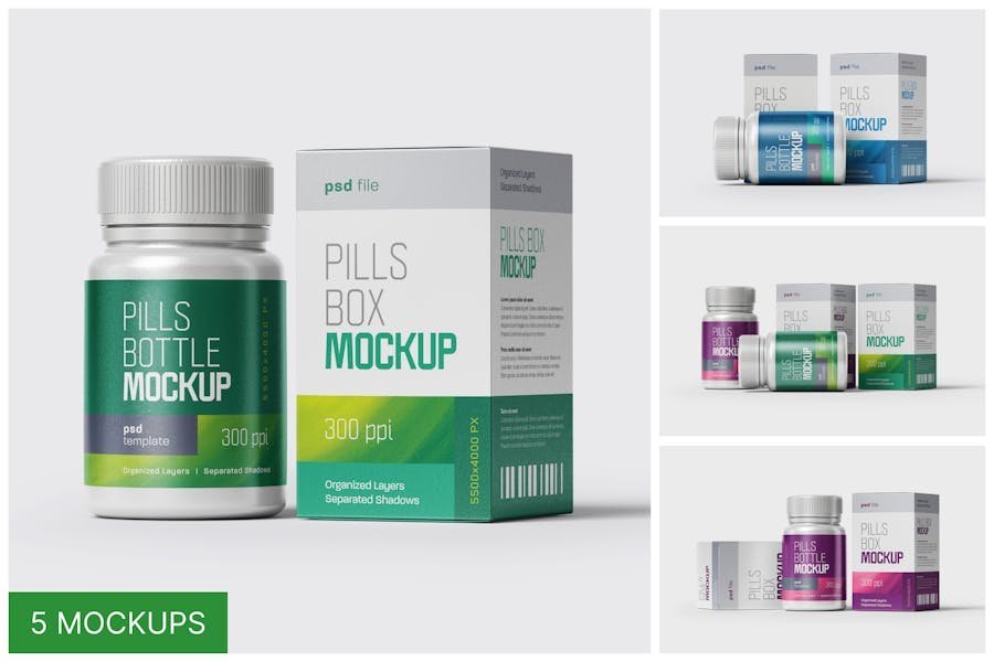 Medicine Bottle and Box Mockup Set – Themenplugin