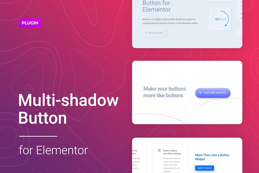 Multi-shadow Button for WordPress 1 Multi-shadow Button for WordPress