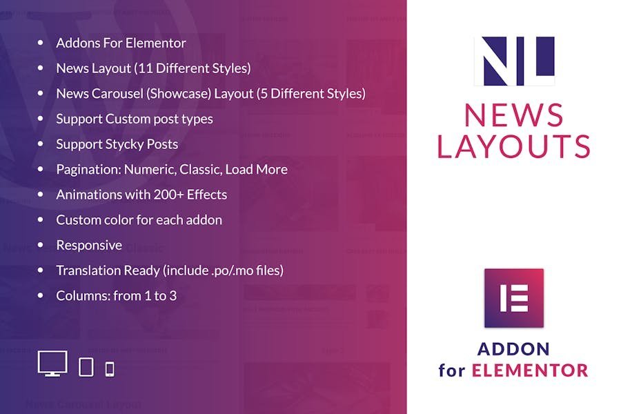 News Layouts for Elementor WordPress Plugin 1 News Layouts for Elementor WordPress Plugin