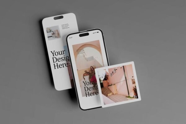 Phone Screen Display Mockup