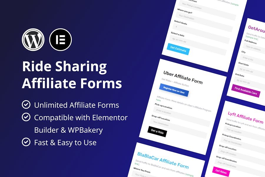 Ride Sharing Affiliate Forms 1 Ride Sharing Affiliate Forms