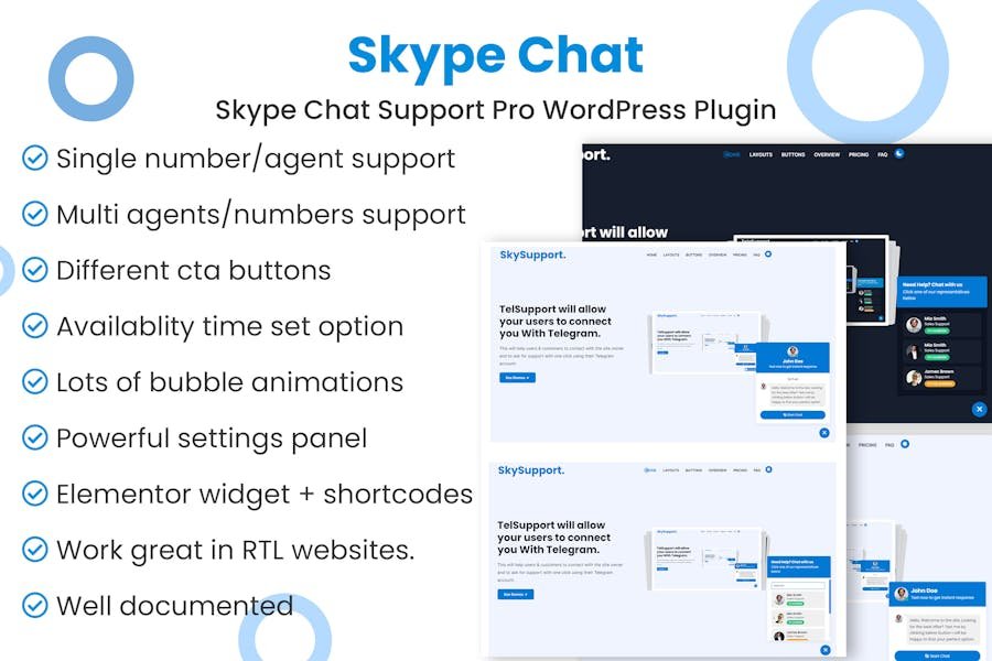Skype Chat Support Pro WordPress Plugin 1 Skype Chat Support Pro WordPress Plugin