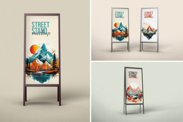 Street Stand Mockup  Poster