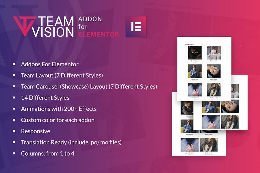 Teamvision for Elementor WordPress Plugin 1 Teamvision for Elementor WordPress Plugin