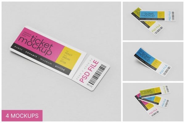 Ticket Mockup Set