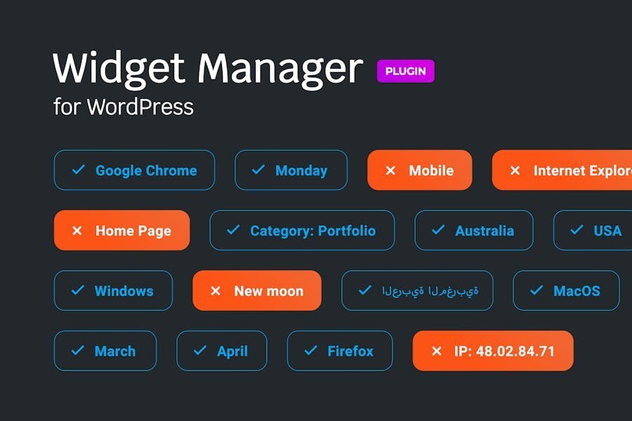 Widget manager for WordPress 1 Widget manager for WordPress