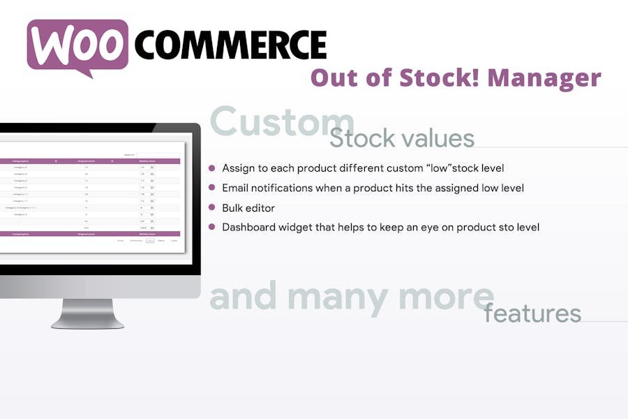 WooCommerce Out of Stock! Manager 1 WooCommerce Out of Stock! Manager