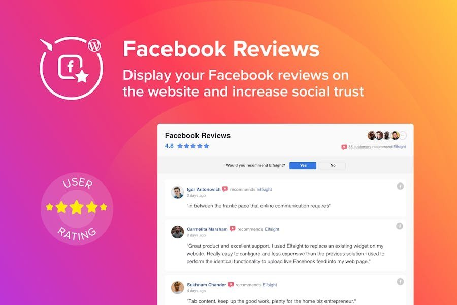 WordPress Facebook Reviews Plugin 1 WordPress Facebook Reviews Plugin