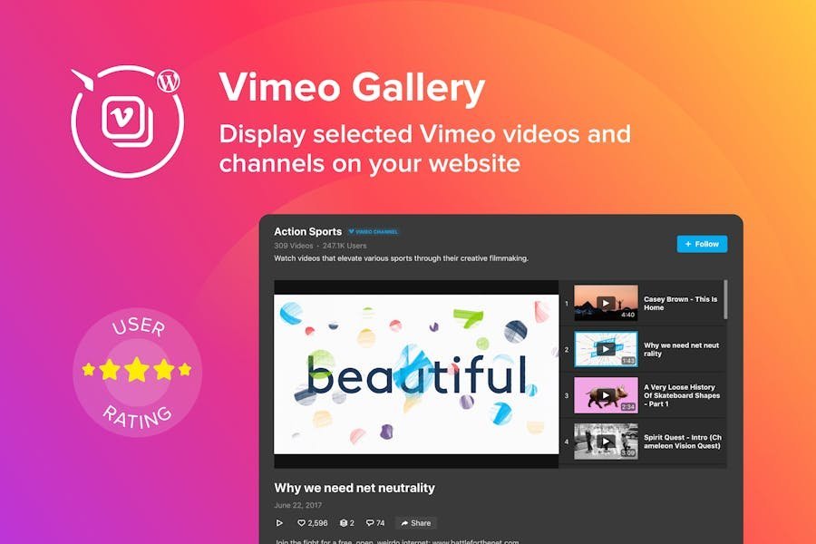 WordPress Vimeo Gallery Plugin 1 WordPress Vimeo Gallery Plugin