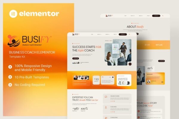 Busify - Business Coach Elementor Template Kit