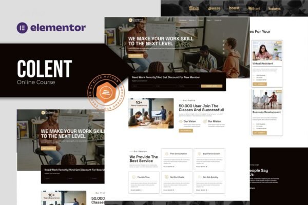 Colent - Online Course Elementor Template Kit