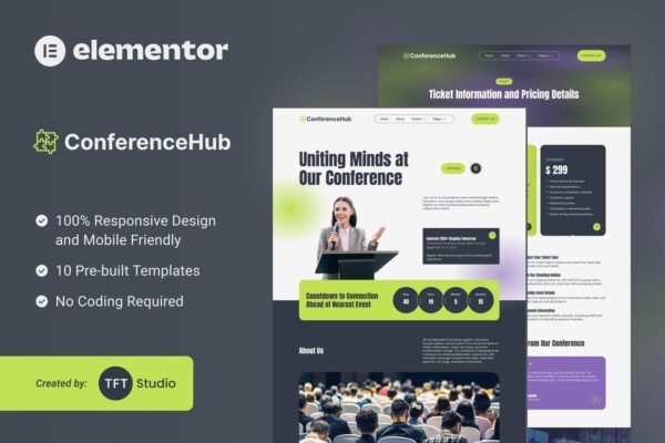 ConferenceHub - Professional Event Elementor Template Kit