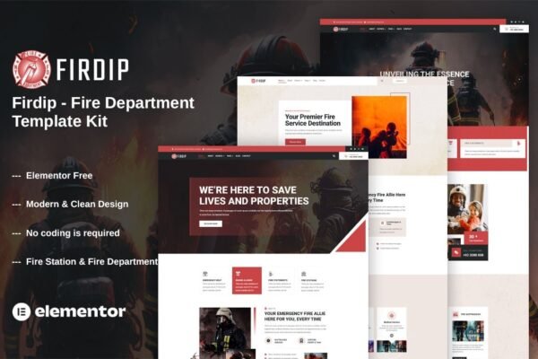 Firdip - Fire Department Elementor Template Kit