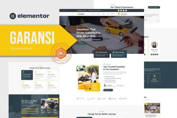 Garansi - Car Insurance Elementor Template Kit